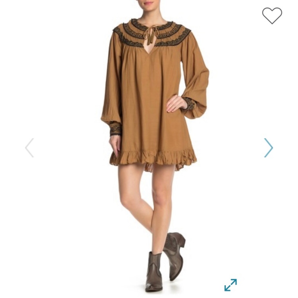 Free People Embroidered Long Sleeve Mini Dress - Picture 8 of 8
